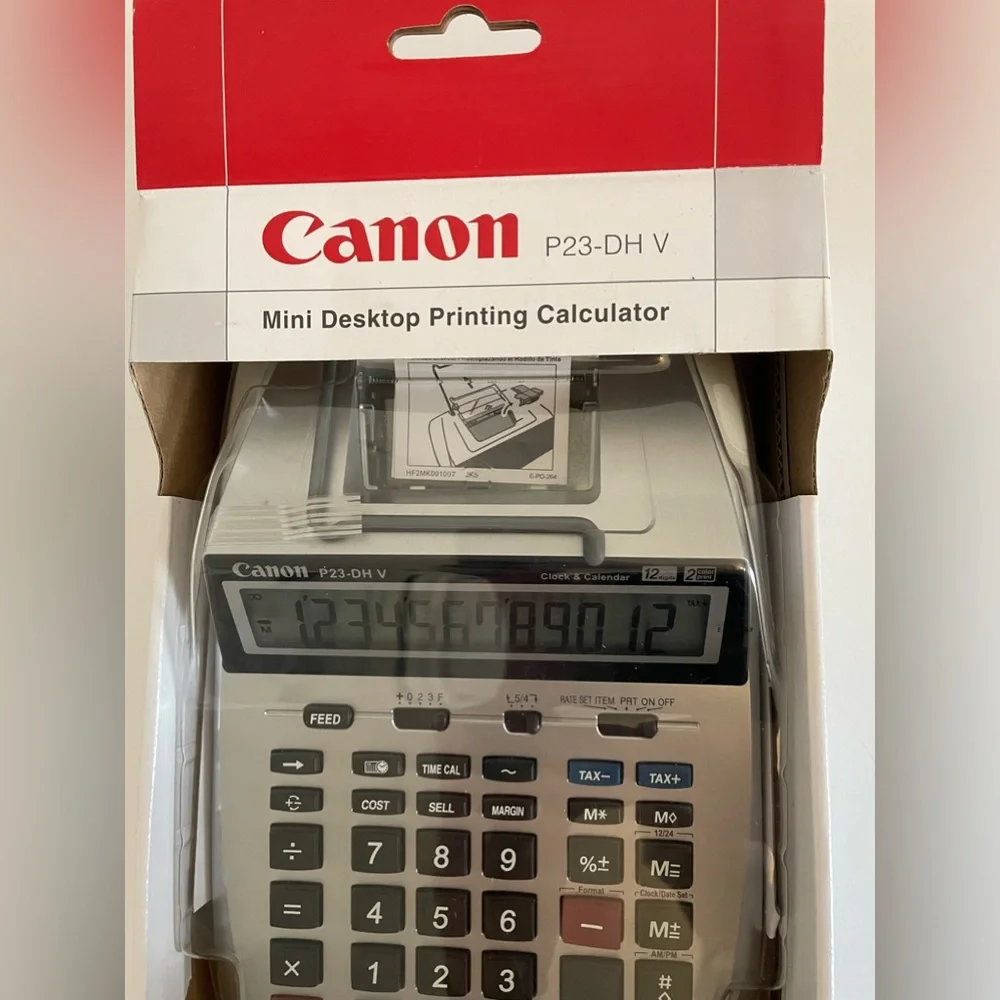 NEW Canon P23-DH V Mini Desktop Printing Calculator